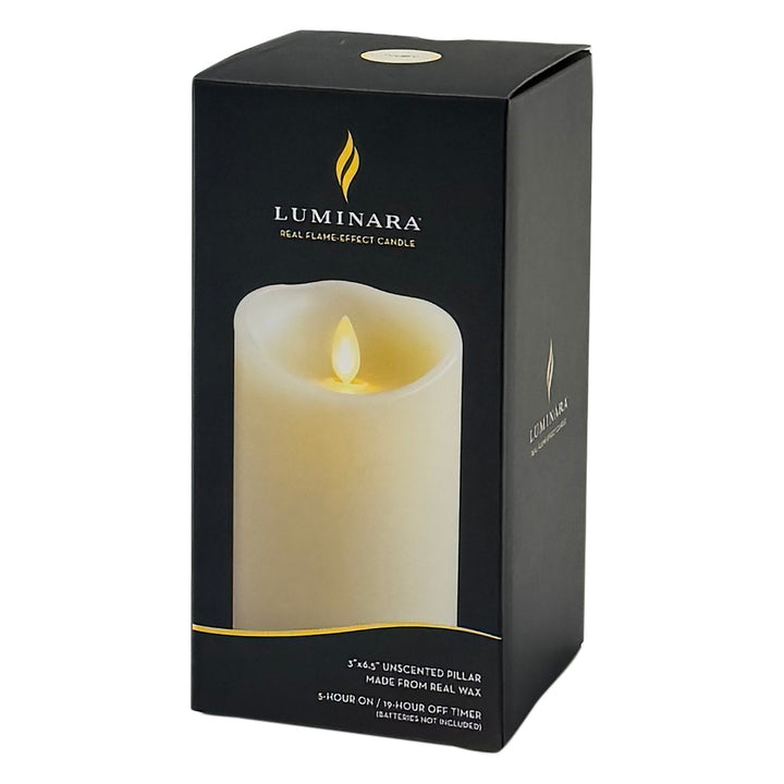 キャンドル直径7.8×17.4cmルミナラピラーLED