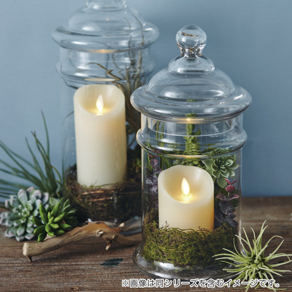 キャンドル直径7.8×17.4cmルミナラピラーLED