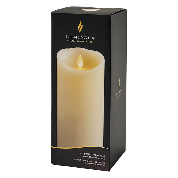 キャンドル直径7.8×22.6cmルミナラピラーLED