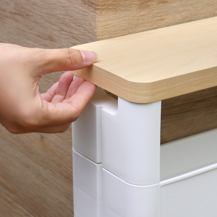 キッチンワゴンスマートワゴンFitW45幅12.5cm奥行45cm4段