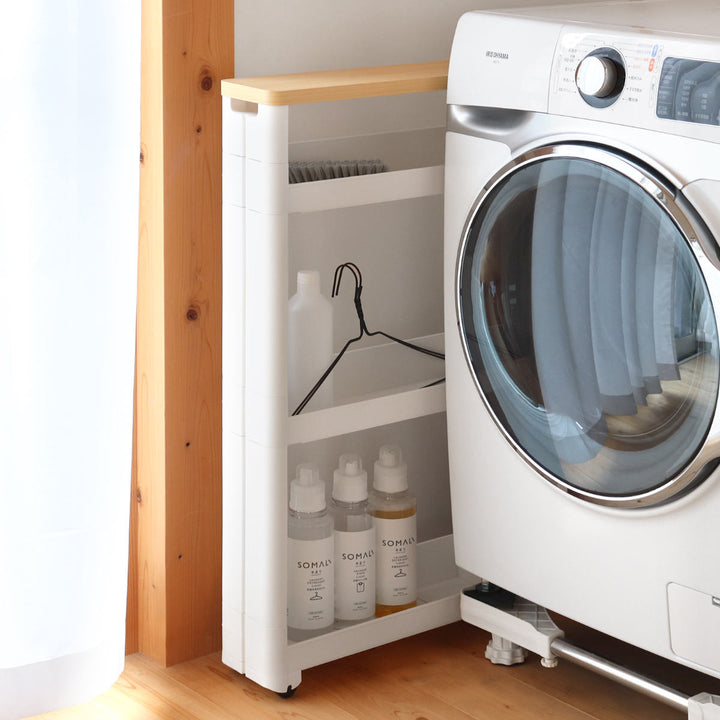 キッチンワゴンスマートワゴンFitW45幅12.5cm奥行45cm4段