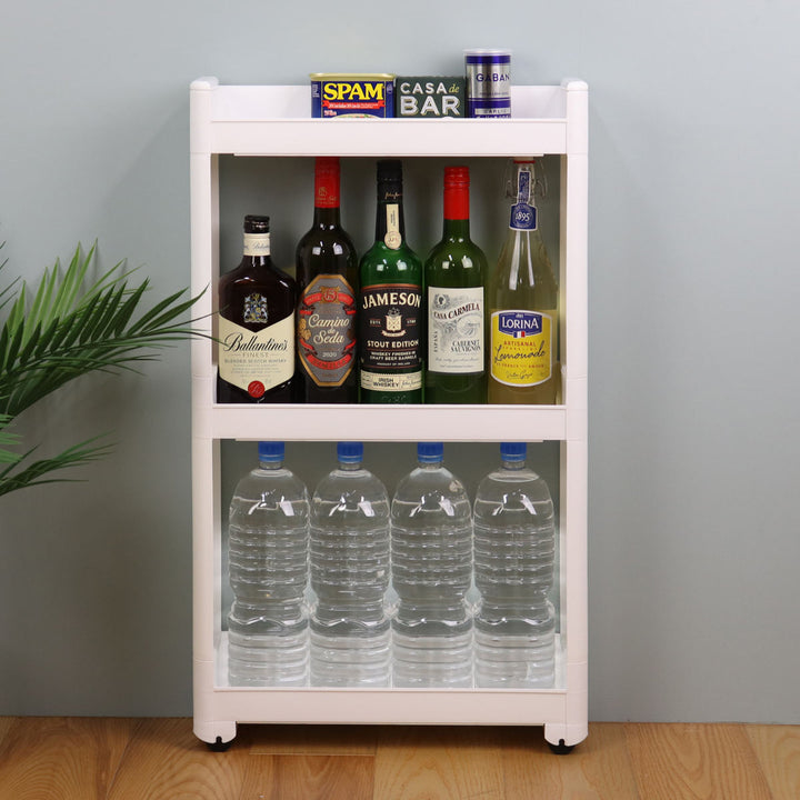 キッチンワゴンスマートワゴンFitW125幅12.5cm奥行45cm3段