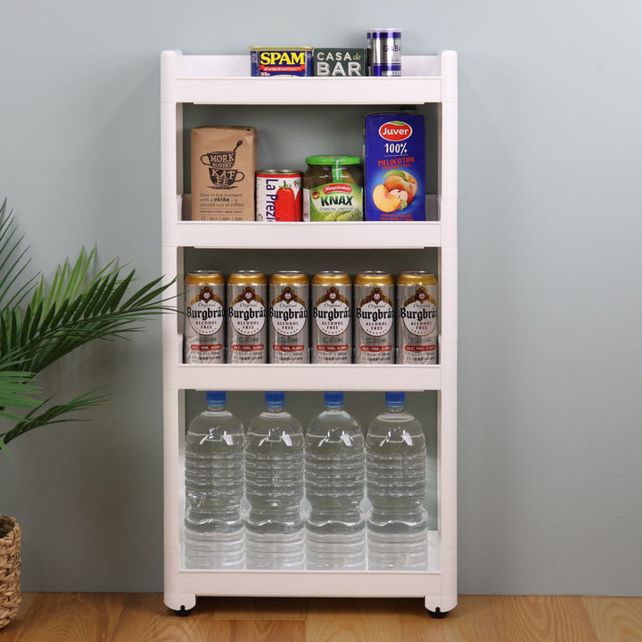 キッチンワゴンスマートワゴンFitW125幅12.5cm奥行45cm4段