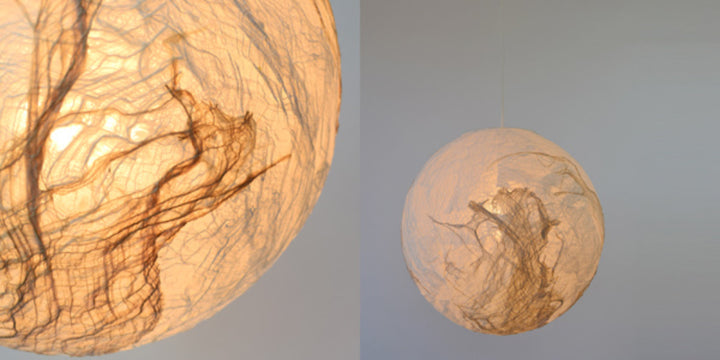 ペンダントライト和紙楮固め34cm