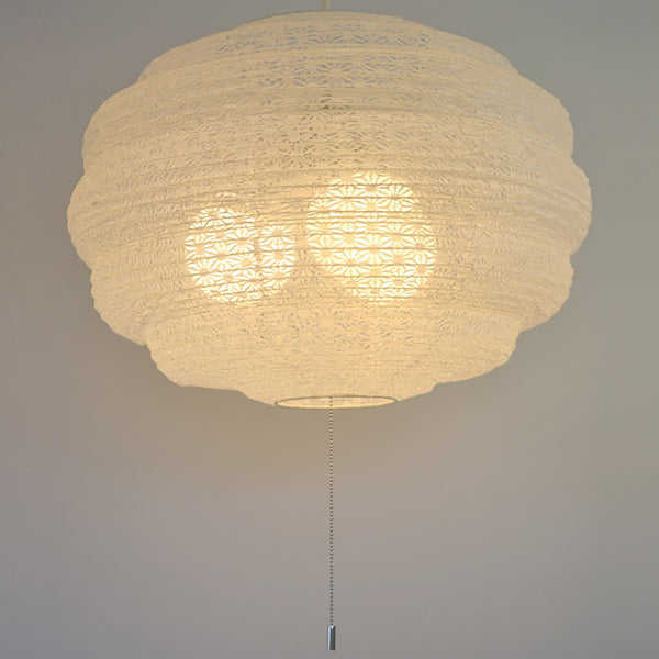 ペンダントライト和紙ペンダントランプ麻葉白3灯
