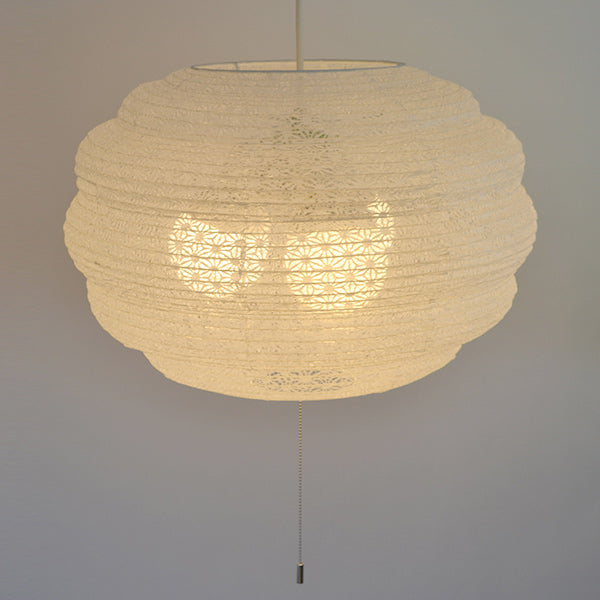 ペンダントライト和紙ペンダントランプ麻葉白3灯