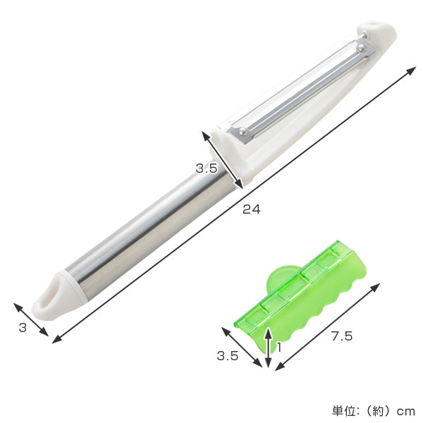 ピーラーI字型わっふる&キャベツピーラー安全カバー付き日本製
