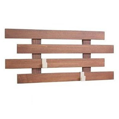 壁掛け すのこ 幅66×奥行3×高さ29cm 壁に付けられるすのこ 4段 フック 2個付き