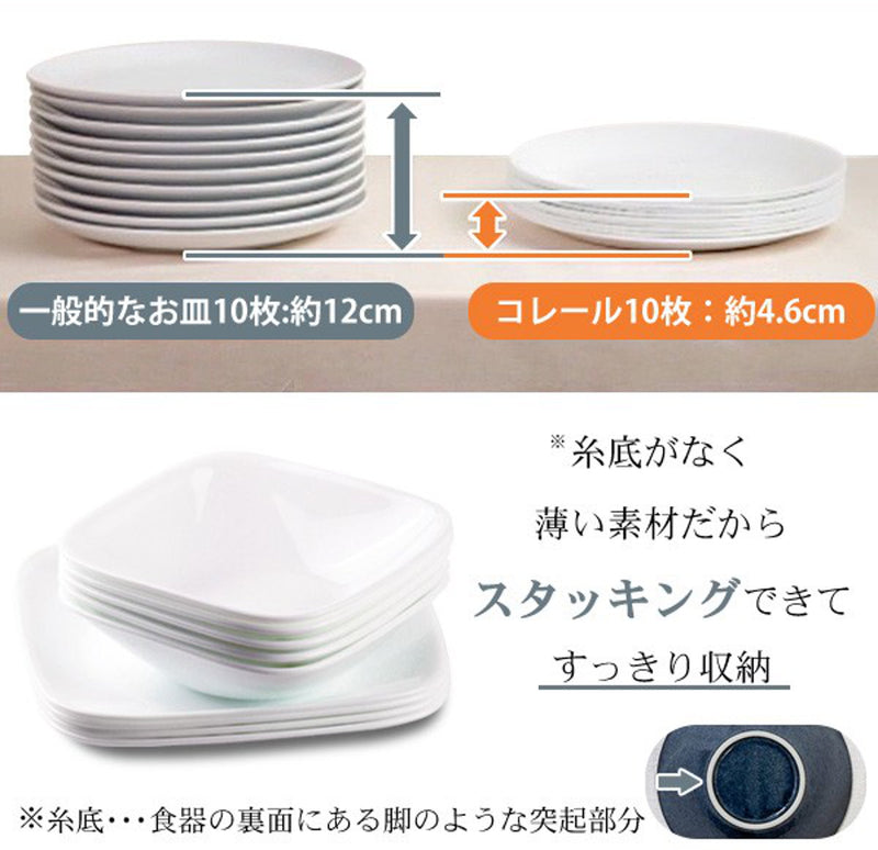 ボウル 17cm コレール CORELLE スクエア 白 食器 皿 角皿 ウインター