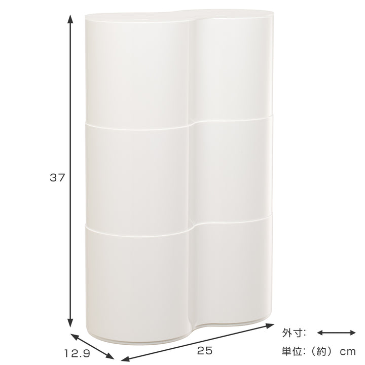 トイレットペーパー収納トイレットペーパーＢＯＸＰｉｓｅ３段ピンク