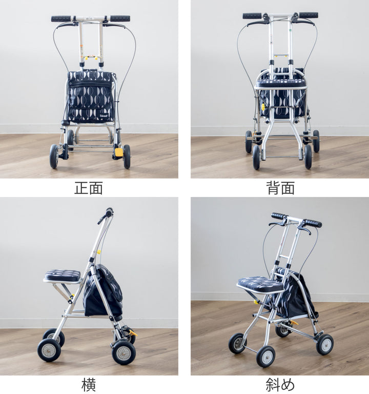 シルバーカーコンパクトタイププチカ2座れる幸和製作所