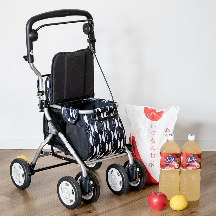 シルバーカーミドルタイプルーティ2コンパクト座れる幸和製作所