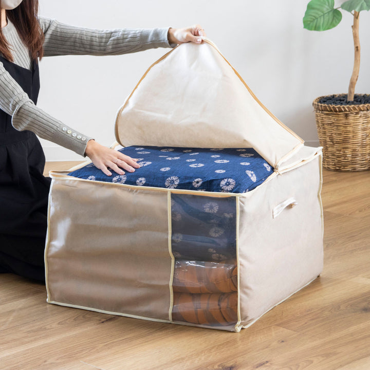 座布団袋幅60×奥行56×高さ40cmクッション・座ぶとん袋収納袋持ち手付き