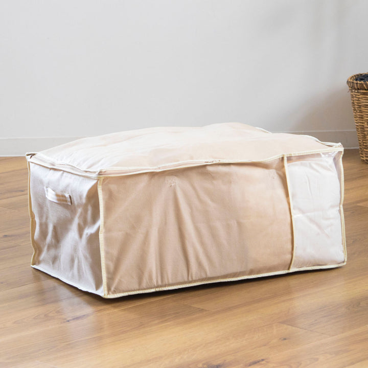布団袋羽毛ふとん袋幅65×奥行45×高さ30cm収納袋ベルト付き持ち手付き