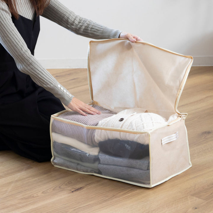 衣類整理袋幅50×奥行32×高さ24cm衣類袋収納袋持ち手付き