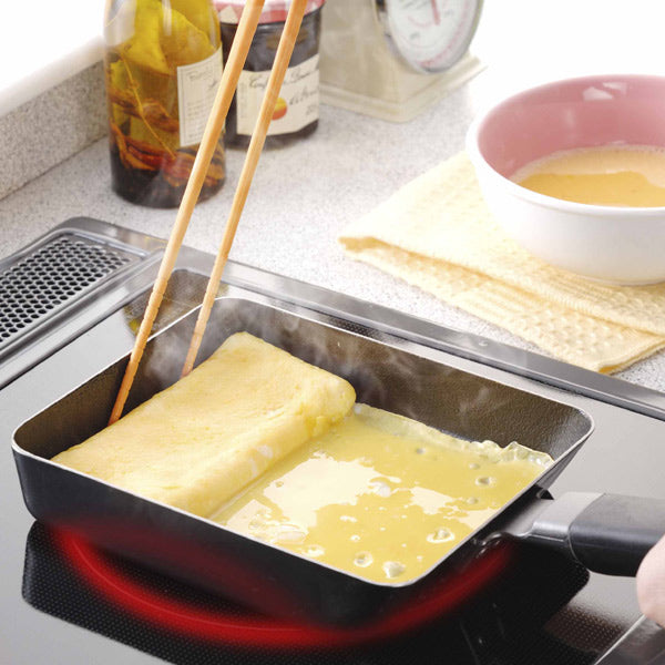 玉子焼き器IH対応鉄製ファイバーライン加工