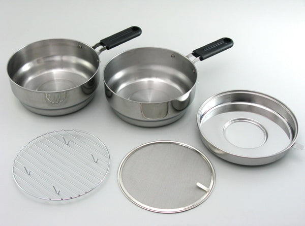 天ぷら鍋IH対応オイルポット兼用揚げ鍋らく揚げダブルポット日本製