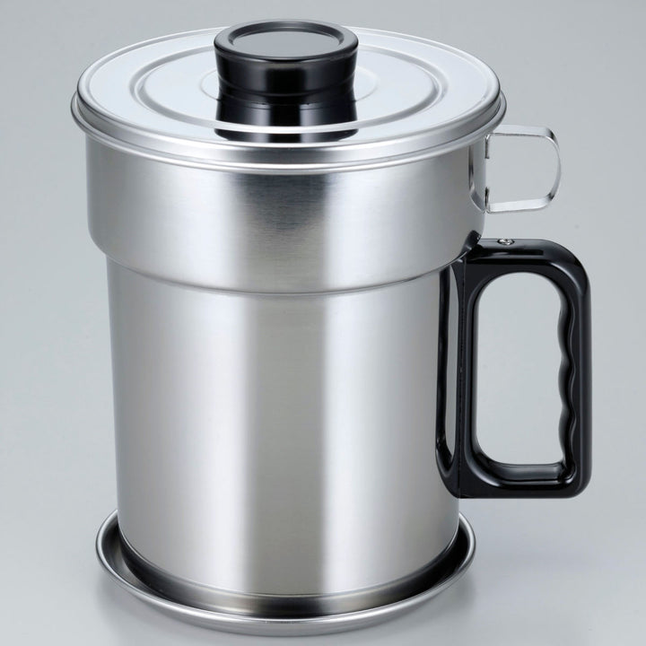 オイルポット1.1L油をきれいにするポット活性炭カートリッジ付きステンレス製