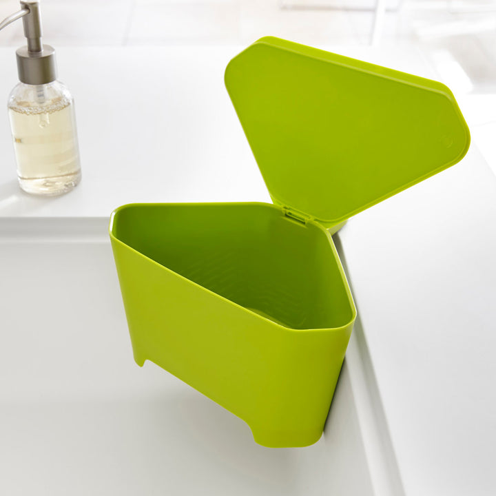 山崎実業アクア浮かせるフタ付き三角コーナー