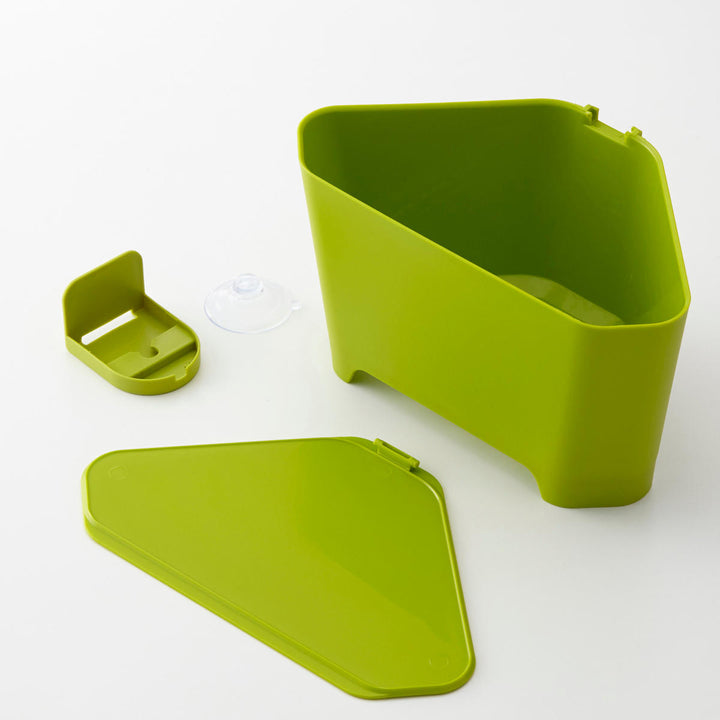 山崎実業アクア浮かせるフタ付き三角コーナー