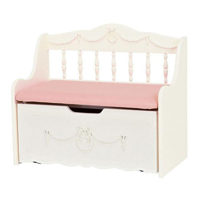 ベンチチェスト 収納ボックス付 姫系 ロマンチック 幅75cm