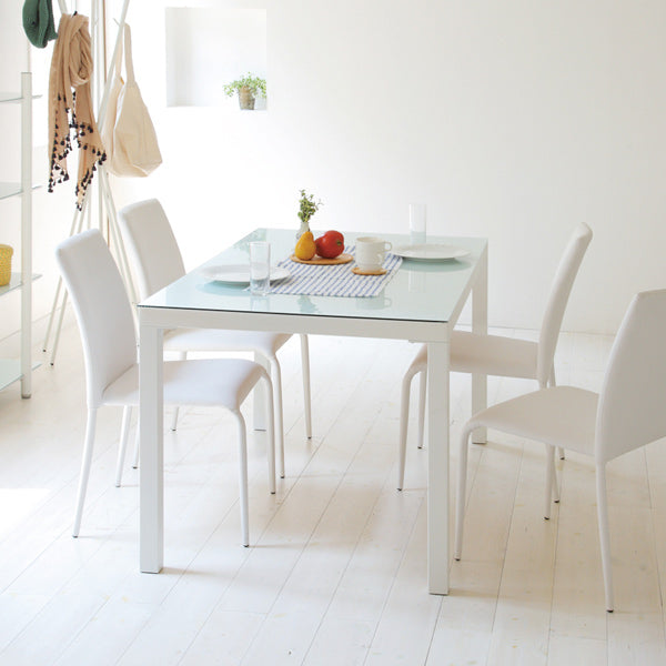 テーブルダイニングテーブルガラス天板幅135cmARGANO