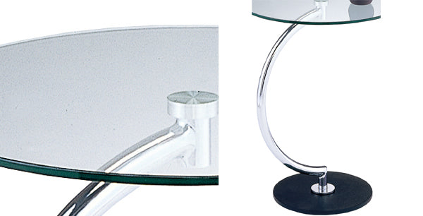 テーブルサイドテーブルガラス天板ブラス