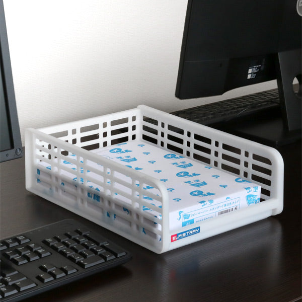 ファイルトレー幅29.5×奥行35×高さ12.1cmA4ワイド縦レタートレー収納ボックス
