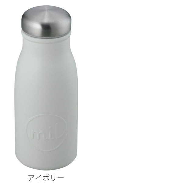 水筒直飲みmilマグボトル350mlミルク瓶保温保冷ステンレス製ピンク