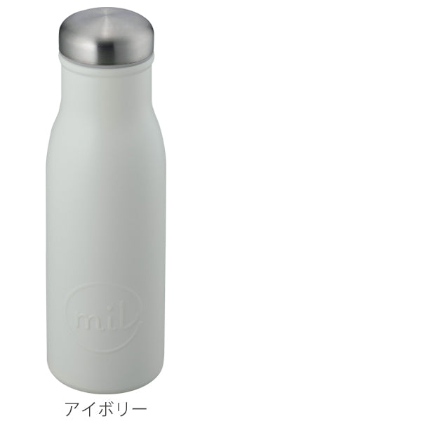 水筒直飲みmilマグボトル480mlミルク瓶保温保冷ステンレス製ピンク