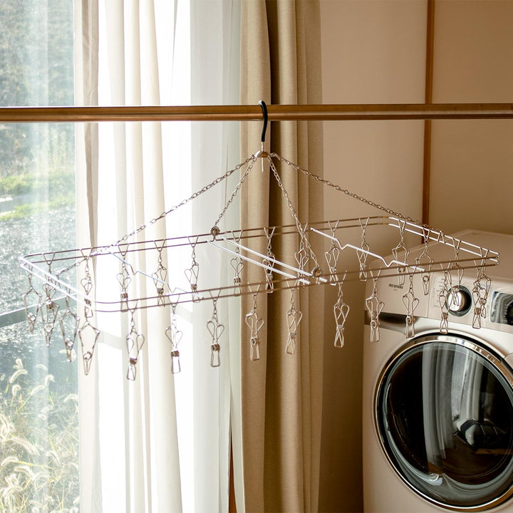 洗濯ハンガーステンレスハンガーLLからまない28ピンチステンレス製