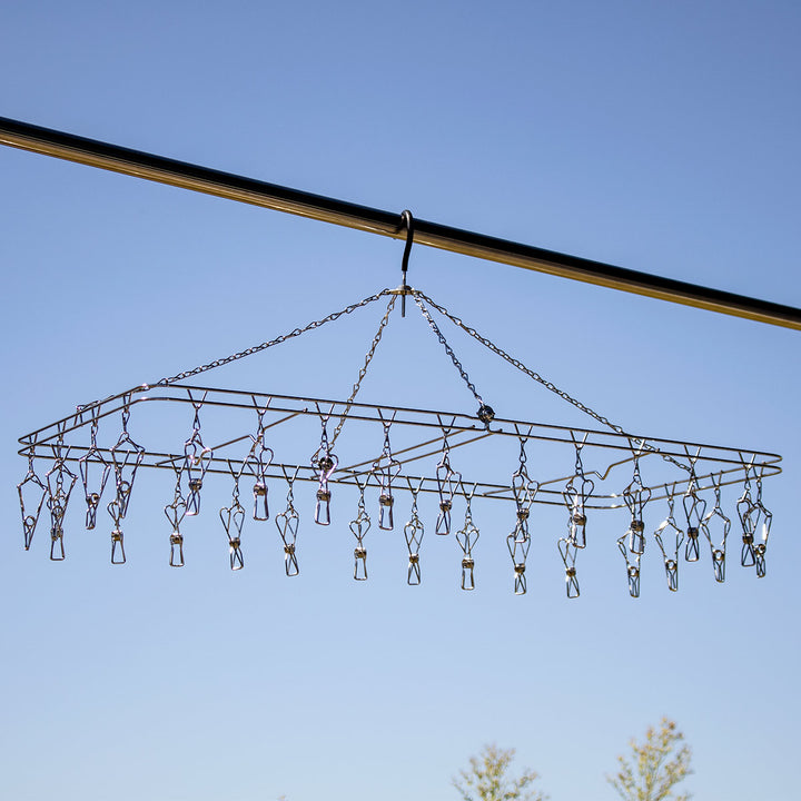 洗濯ハンガーステンレスハンガーLLからまない28ピンチステンレス製