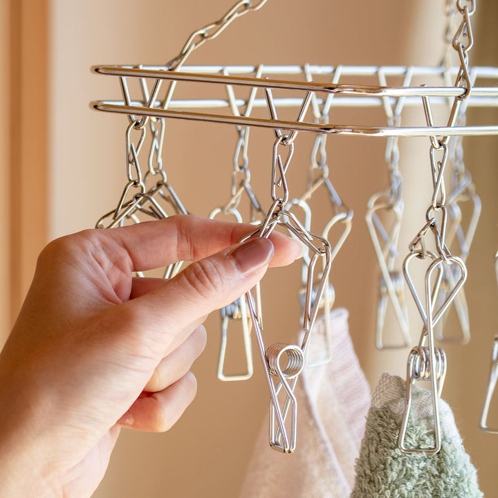 洗濯ハンガーステンレスハンガーLLからまない28ピンチステンレス製