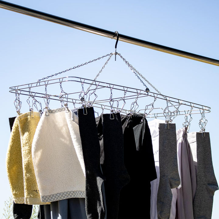 洗濯ハンガーステンレスハンガーLLからまない28ピンチステンレス製