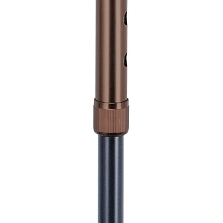 杖伸縮軽量女性男性おしゃれステッキアルミ製茶色