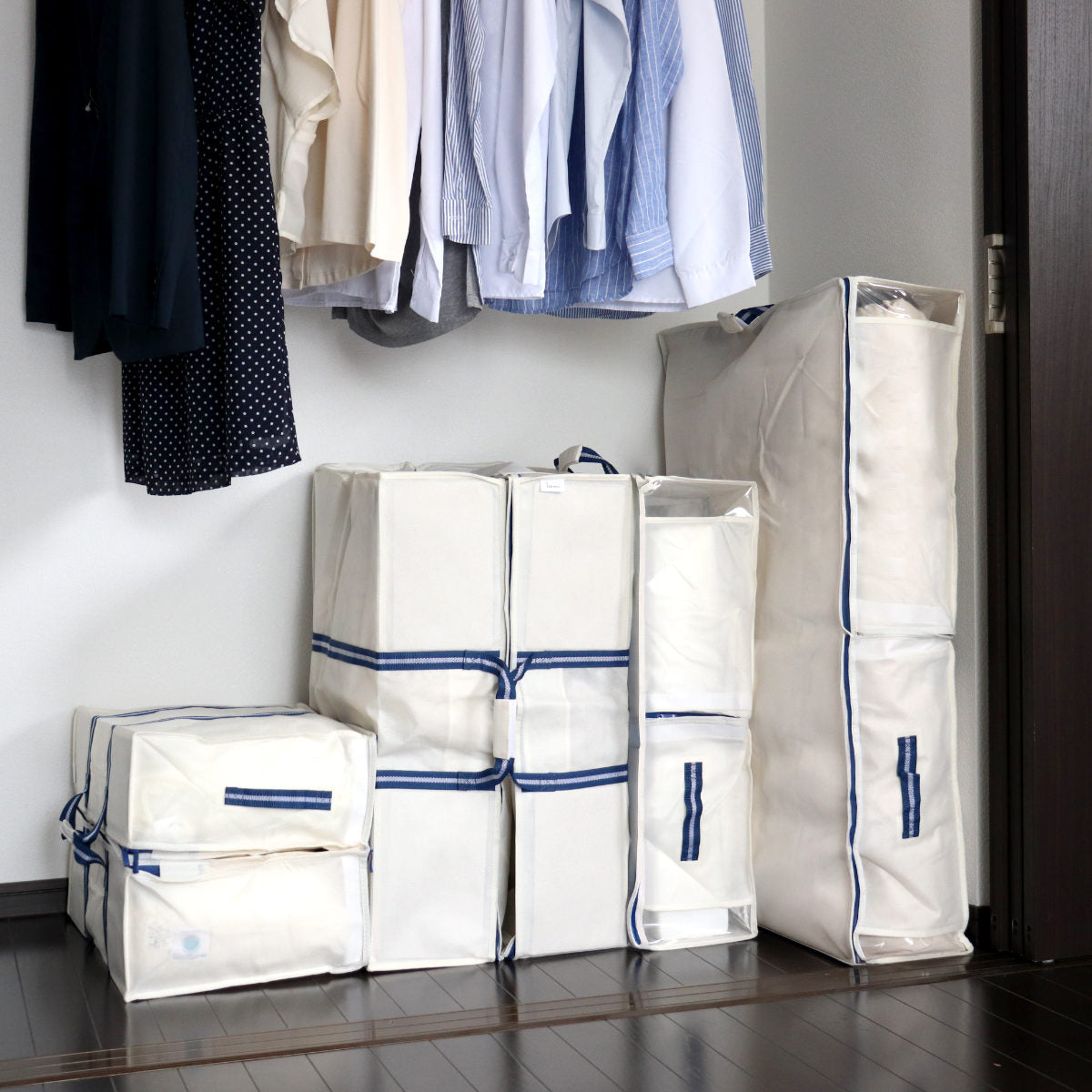 収納袋 L 3way 幅100×奥行70×高さ18cm 空間の匠 衣類 衣類収納袋 透明