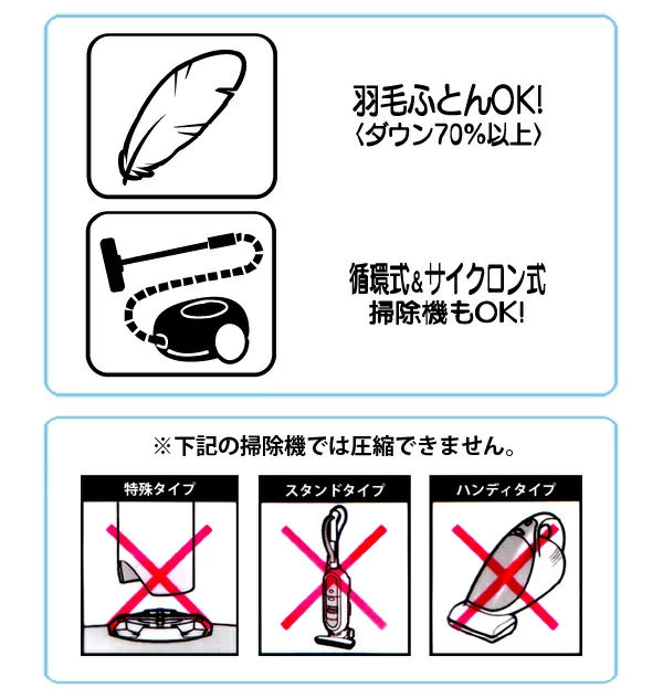 布団圧縮袋掃除機不要M縦110×横90cm収納袋圧縮袋防ダニ