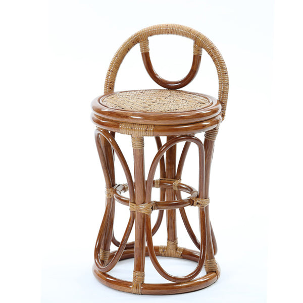 籐スツールラタン背もたれらくらくスツール軽量天然素材