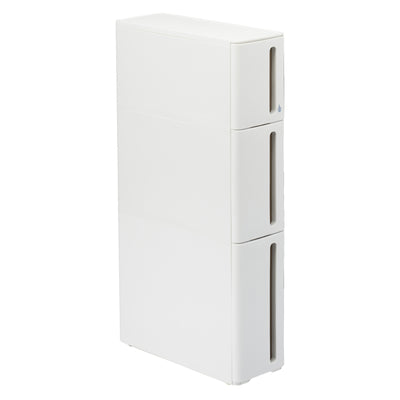 隙間収納 ストランティ ドロアーB 3段 17cm プラスチック製 コロ付き 完成品