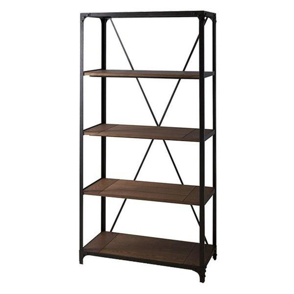 オープンラック幅91cm4段スチールフレームヴィンテージ