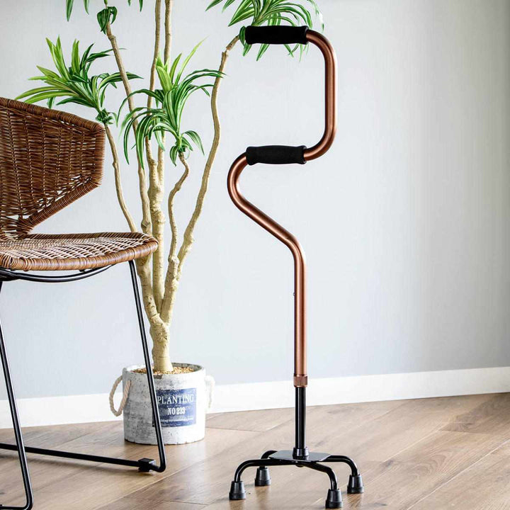 杖2段階4点杖立ち上がり軽量多点杖ステッキ介護自立式