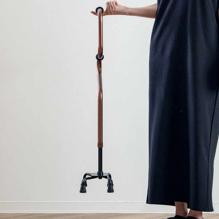 杖2段階4点杖立ち上がり軽量多点杖ステッキ介護自立式