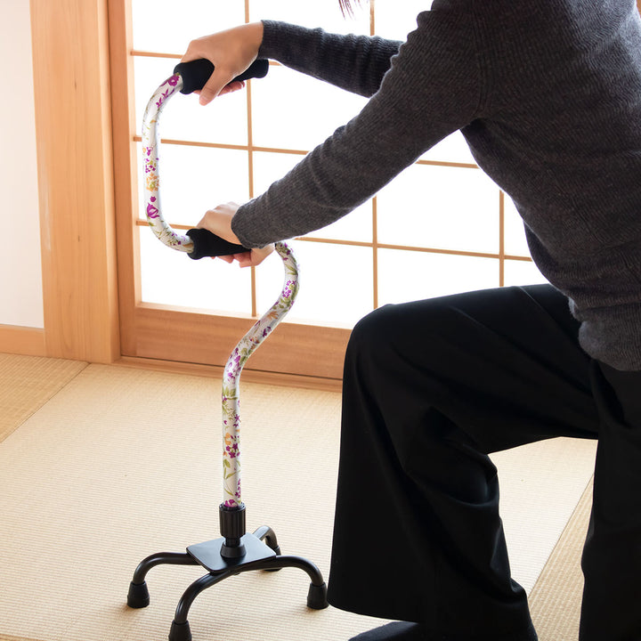杖2段階4点支柱杖軽量タイプ非課税自立式