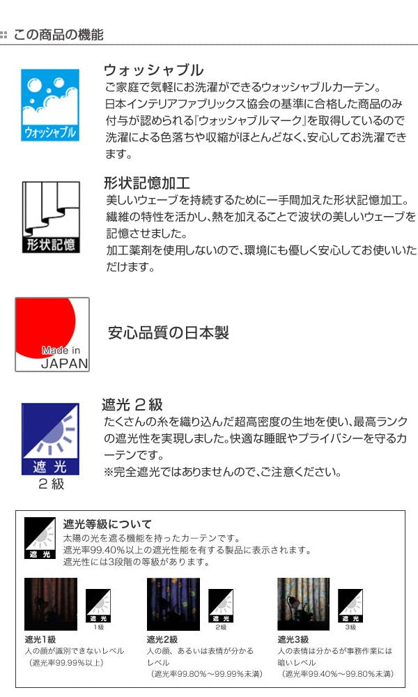 カーテン遮光カーテンスミノエアリスローズガーデン100×135cmライトブルー