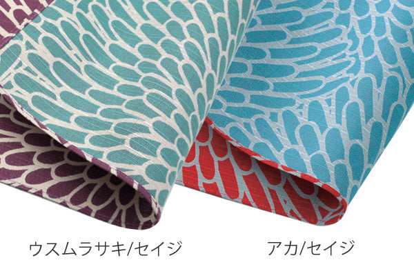 風呂敷中巾チーフ伊砂文様両面染め菊48cmふろしきナフキンランチクロス綿100％ウスムラサキ/セイジ