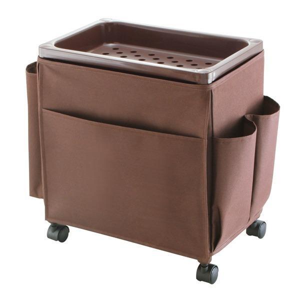 サイドテーブル高さ38.5cm収納付きバスケット付きキャスター付きサイドワゴン