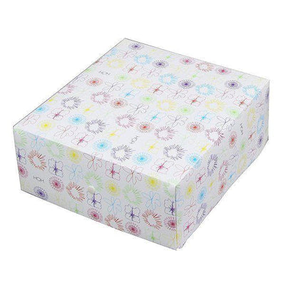 ケーキボックス ケーキ型 フラット 18cm用 フラワー 日本製