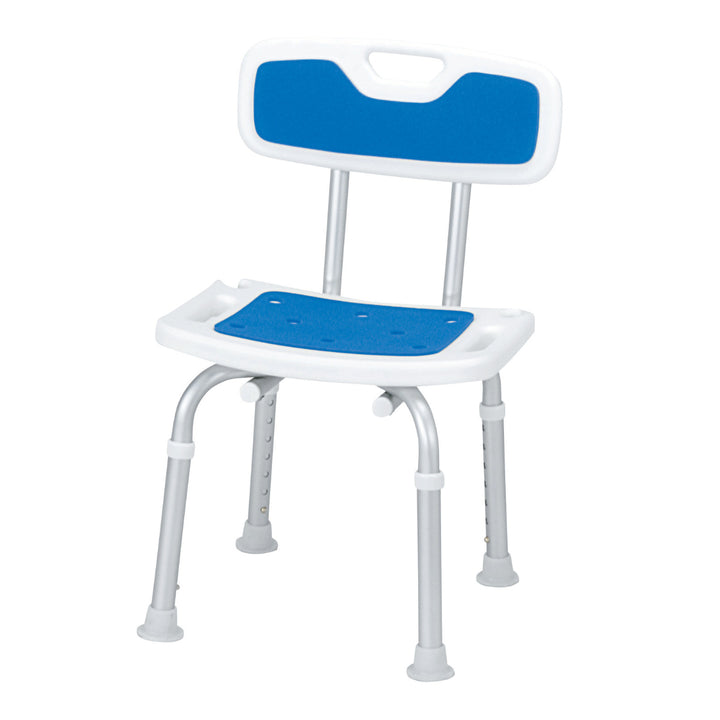 シャワーベンチ背付ブルー