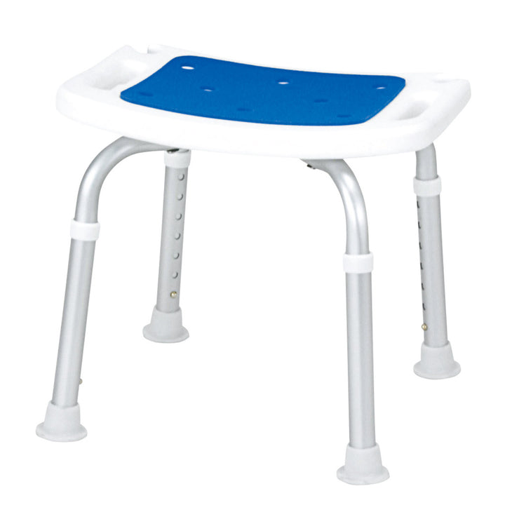 シャワーベンチ背無ブルー