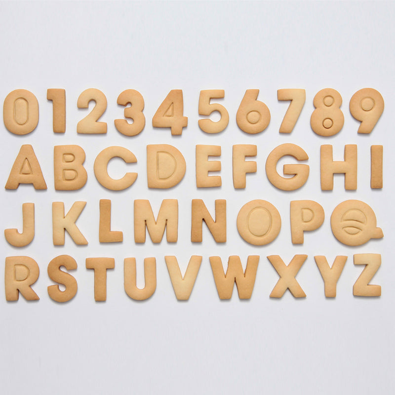クッキー型 抜き型 アルファベット 数字 36個セット プラスチック製